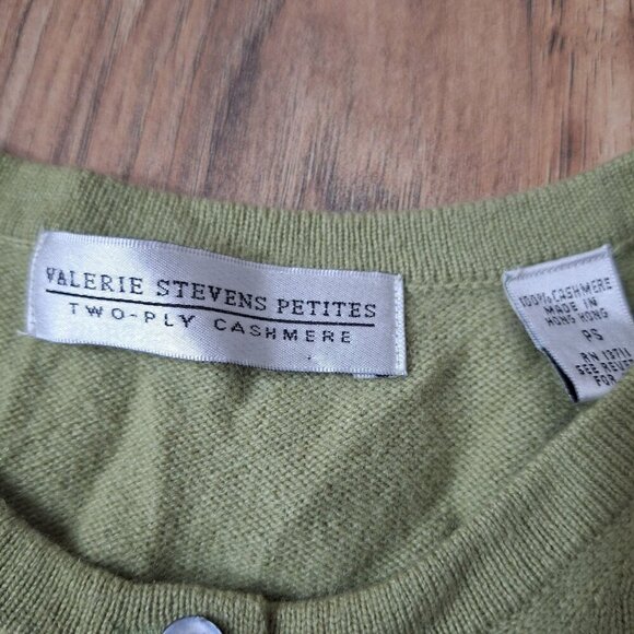 Valerie Stevens Petites two ply cashmere Sweater size PS - Picture 3 of 6